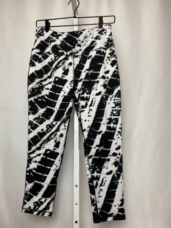 ABS Allen Schwartz Pants - ABS Womenʻs Black & White Graphic Print 7/8 Length Style Yoga Pants Medium